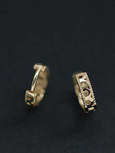 925 Sterling Silver Round Trend Huggie Earring