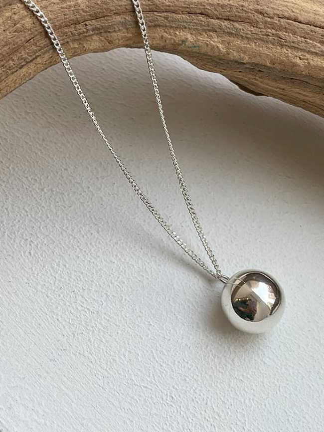 925 Sterling Silver Smooth Bell Minimalist Necklace