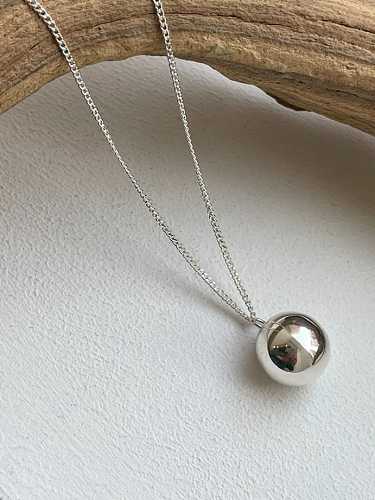 Collier minimaliste en forme de cloche lisse en argent sterling 925