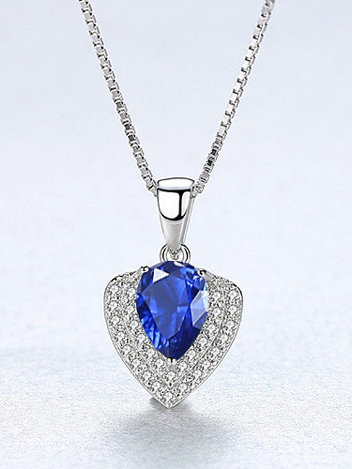 925 Sterling Silver With Gemstone Delicate Heart Locket Necklace