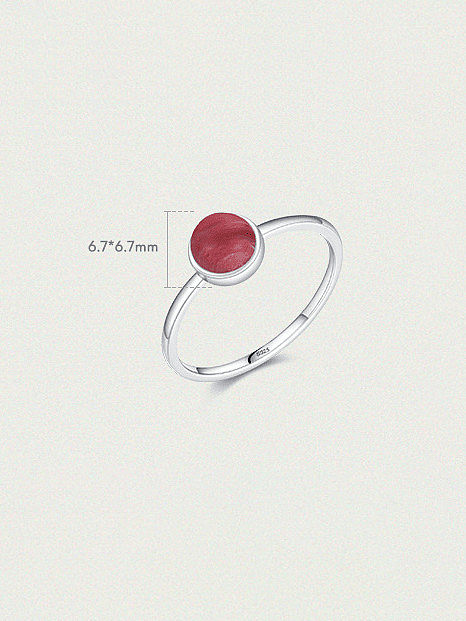 Bague vintage géométrique en pierre naturelle en argent sterling 925