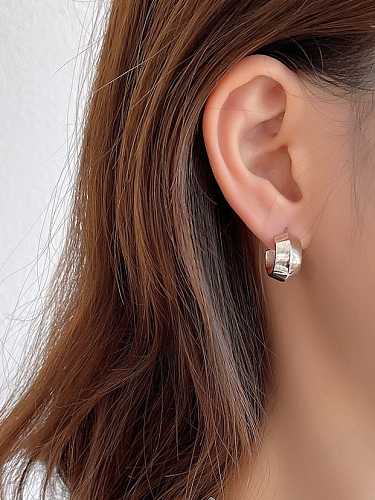 925 Sterling Silver Geometric Vintage Stud Earring