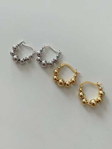 Minimalistischer runder Huggie-Ohrring aus 925er Sterlingsilber mit glatter Perle