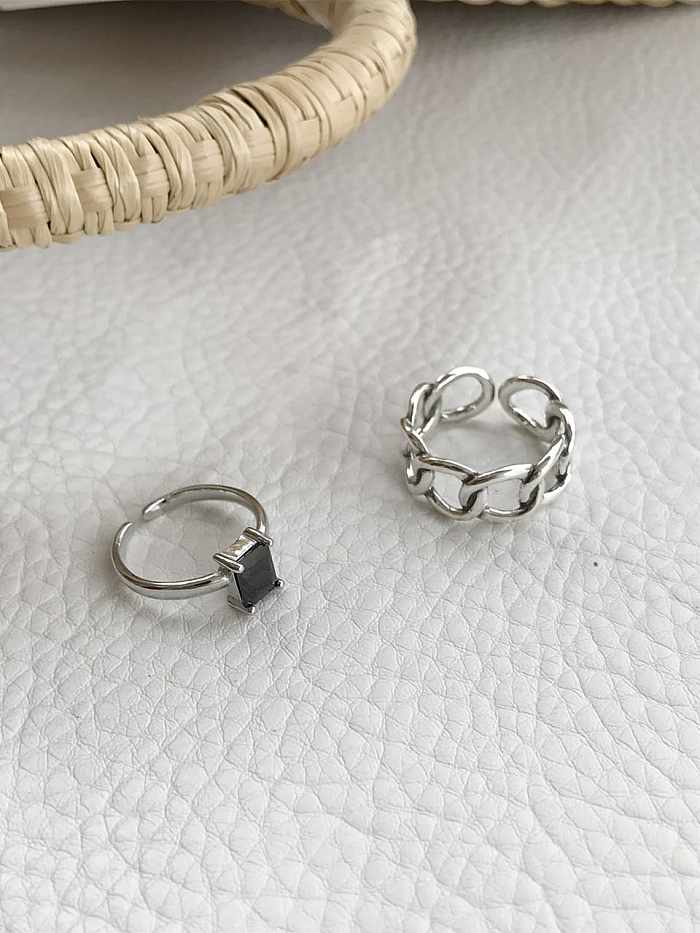925 Sterling Silver round free size Ring