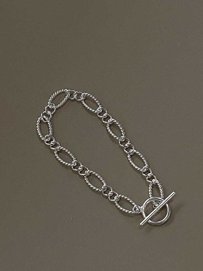 Unregelmäßiges minimalistisches Gliederarmband aus 925er Sterlingsilber