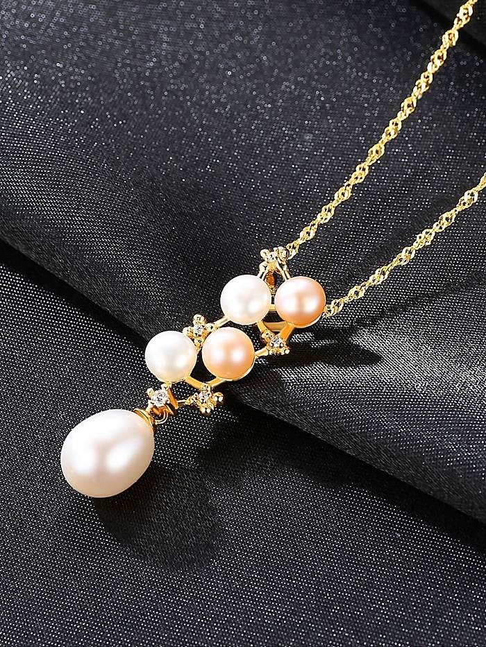 925 Sterling Silver Freshwater Pearl Pendant Necklace