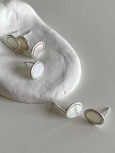 925 Sterling Silver Round Minimalist Stud Earring