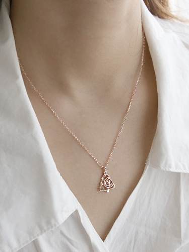 925 Sterling Silver Cubic Zirconia Tree Dainty Necklace