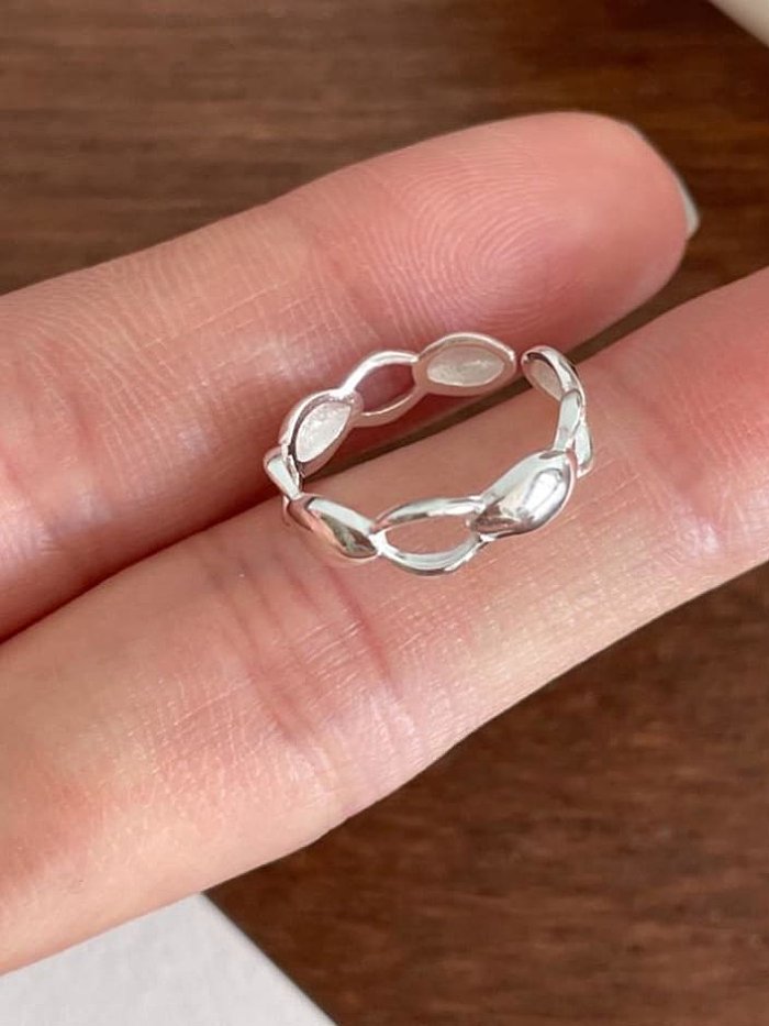 Bague minimaliste géométrique en argent sterling 925