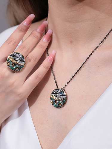 Collier pendentif rond en topaze opale de luxe géométrique en argent sterling 925 avec pierre naturelle