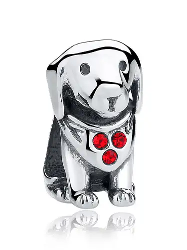 925 silver cute puppy charms