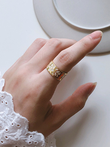 925 Sterling Silver With Gold Plated Fashion Round Midi Rings