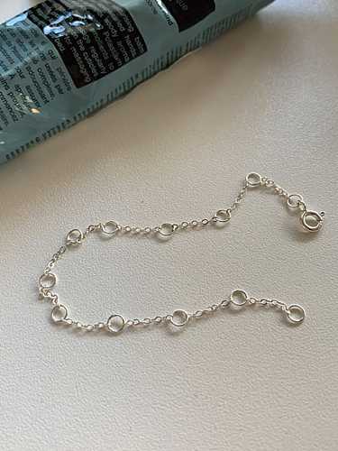 Bracelet à maillons minimalistes géométriques en argent sterling 925