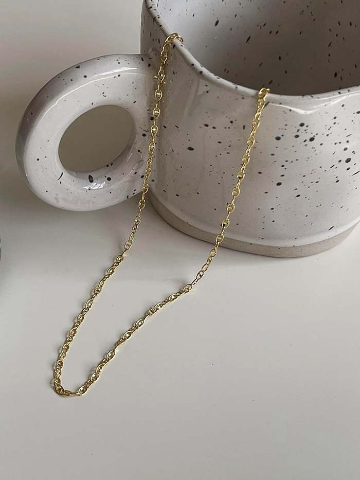 Unregelmäßige minimalistische Halskette aus 925er Sterlingsilber