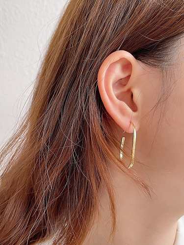 925 Sterling Silver Geometric Minimalist Hook Earring