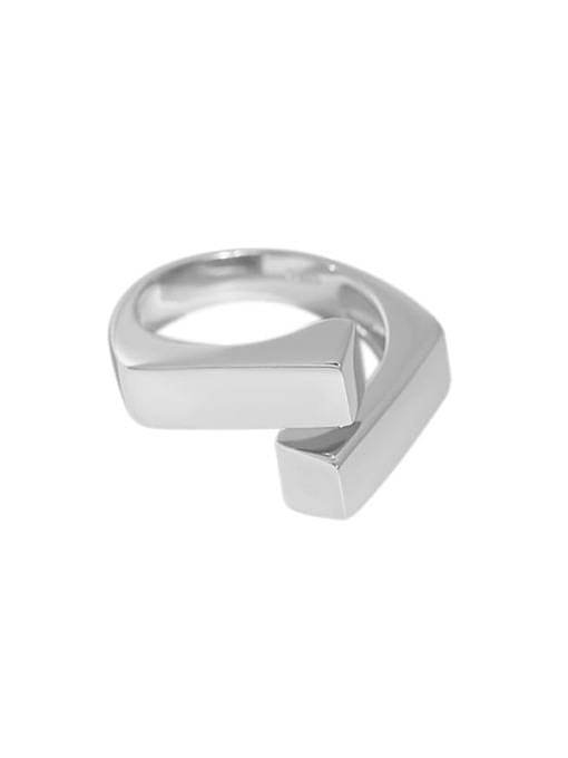925 Sterling Silver Smooth Irregular Geometric Minimalist Band Ring