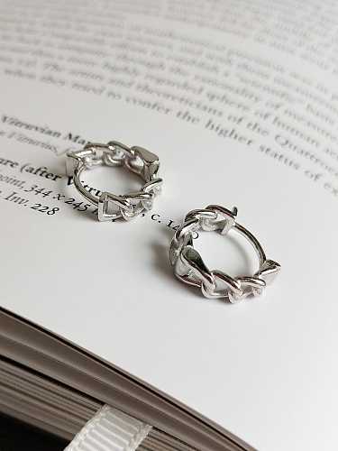 925 Sterling Silver N-Chain Flower Vintage Stud Earring
