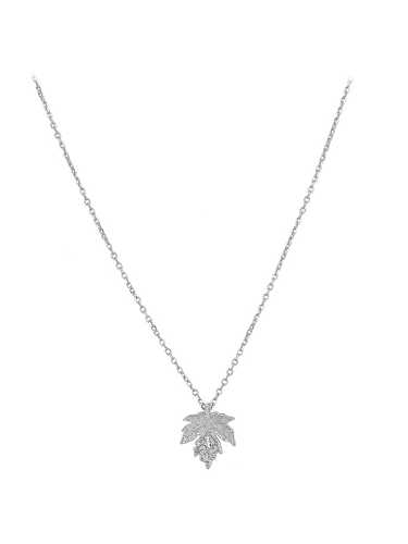 925 Sterling Silver Leaf Dainty Necklace