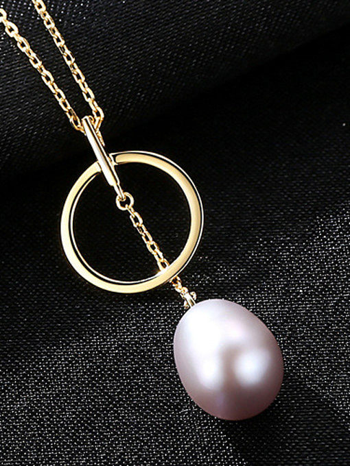 Natürliche Perlenkette aus Sterlingsilber mit drei Farben optional