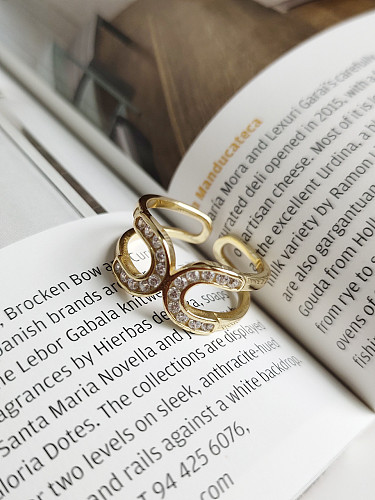 Plata de ley 925 con anillos Midi irregulares simplistas chapados en oro