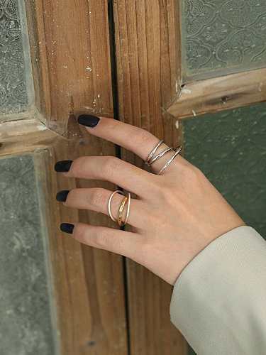 925 Sterling Silver Irregular Vintage Stackable Ring