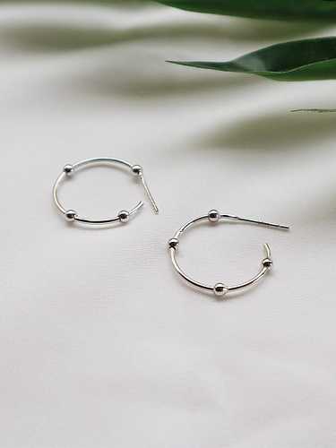 Geometrischer minimalistischer Creolen-Ohrring aus 925er Sterlingsilber