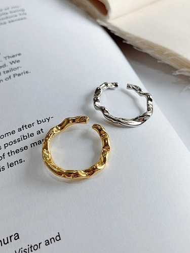 925 Sterling Silver Irregular Minimalist free size Ring