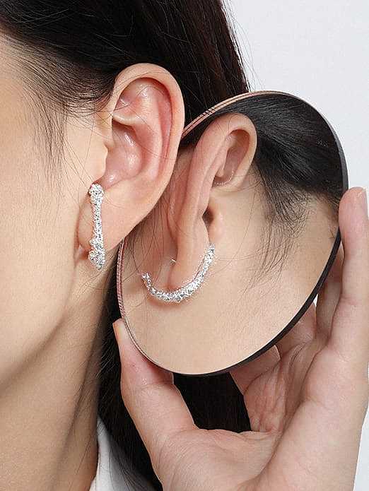 925 Sterling Silver Irregular Minimalist Stud Earring