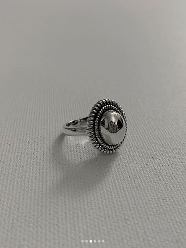 925 Sterling Silver Oval Artisan Blank Ring