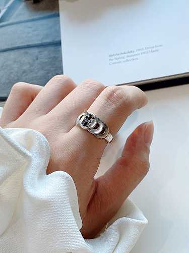 925 Sterling Silver Round Vintage Step Free Size Midi Ring