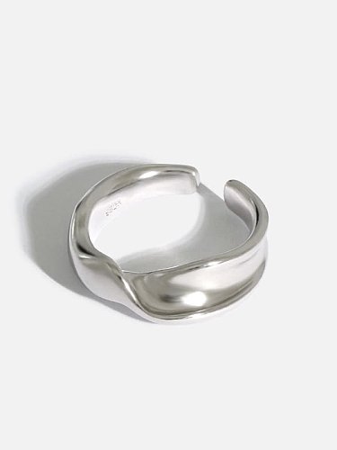 Anel de banda vintage irregular de prata esterlina 925