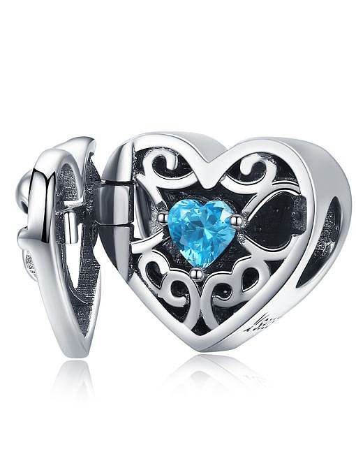 925 Sterling Silver With Antique Silver Plated Classic Heart charms