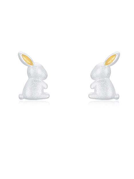 925 Sterling Silver Rabbit Cute Stud Earring