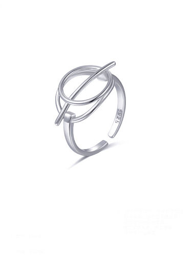 Anéis de prata esterlina 925 com personalidade folheado a platina Galaxy Orbit tamanho livre