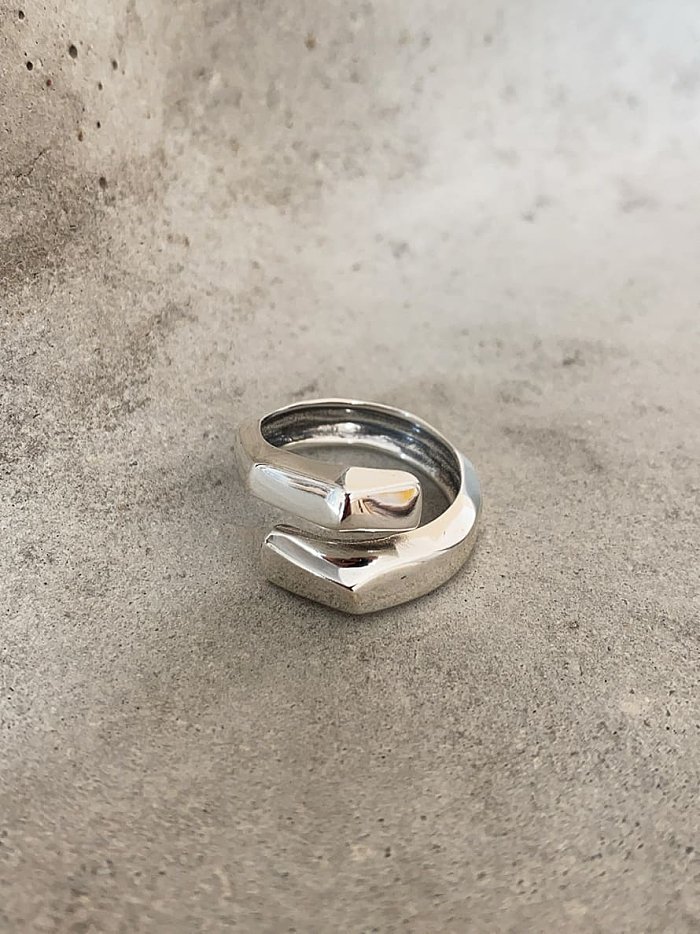 925 Sterling Silver Irregular Artisan Stackable Ring