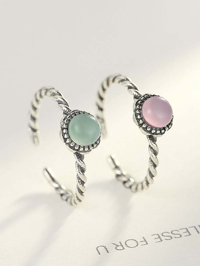 925 Sterling Silver Round Vintage Band Ring