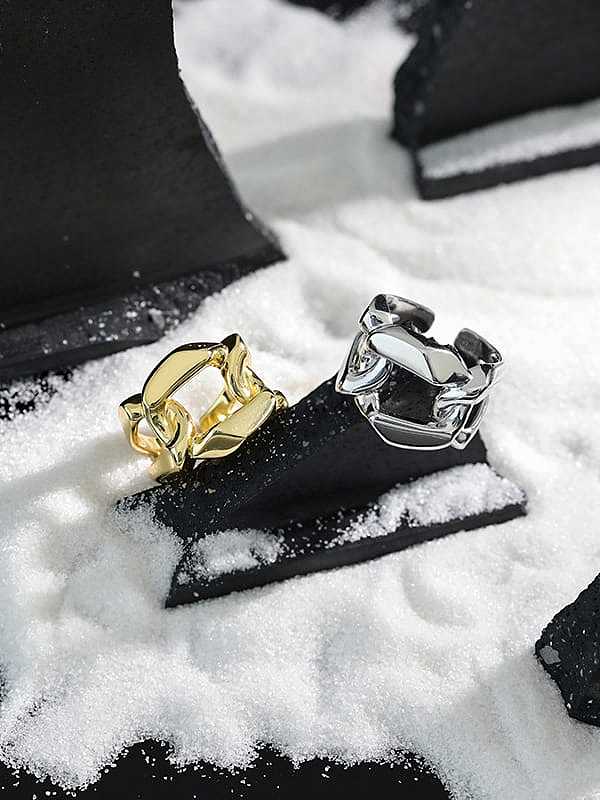 925 Sterling Silver Geometric Vintage Band Ring