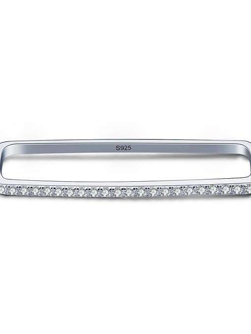 925 Sterling Silver Cubic Zirconia Irregular Minimalist Single Earring(Single-Only One)