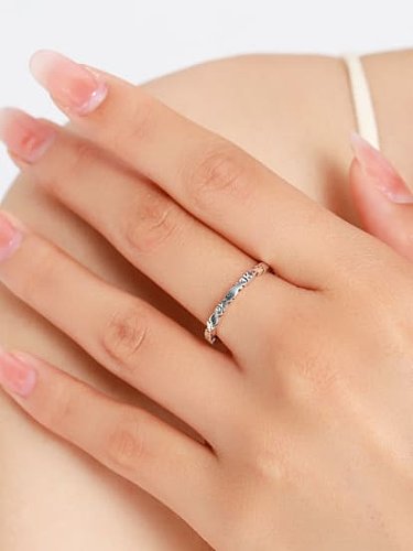 925 Sterling Silver Fish Cute Band Ring