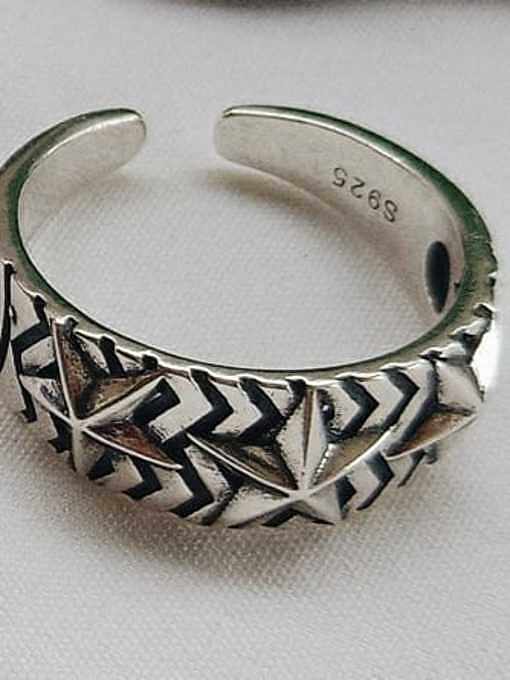 925 Sterling Silver Star Vintage Signet Ring