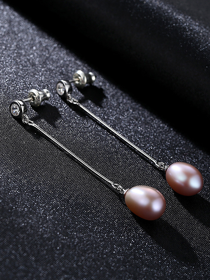 Sterling Silver 8-9mm Freshwater Pearl Earrings