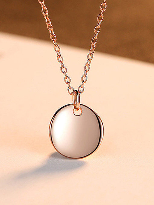 925 Sterling Silver With Cats Eye Simplistic Round Necklaces