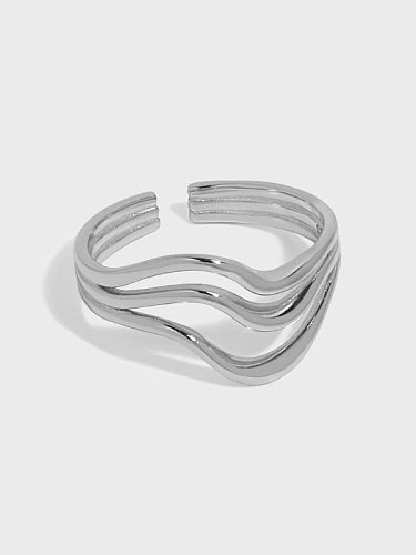 925 Sterling Silver Irregular Minimalist Stackable Ring