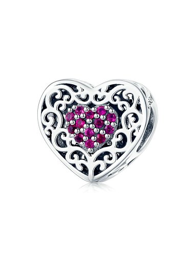 925 silver cute heart charms