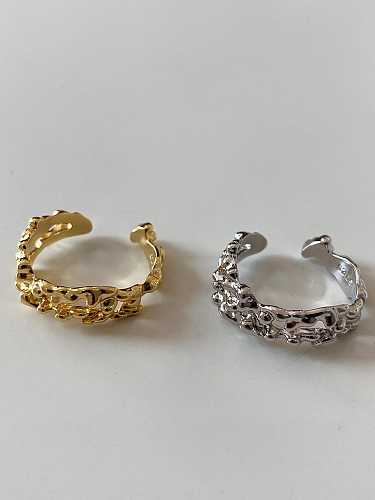 925 Sterling Silver Irregular Vintage Stackable Ring