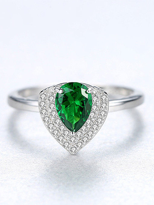925 Sterling Silver With Cubic Zirconia Delicate Heart Band Rings