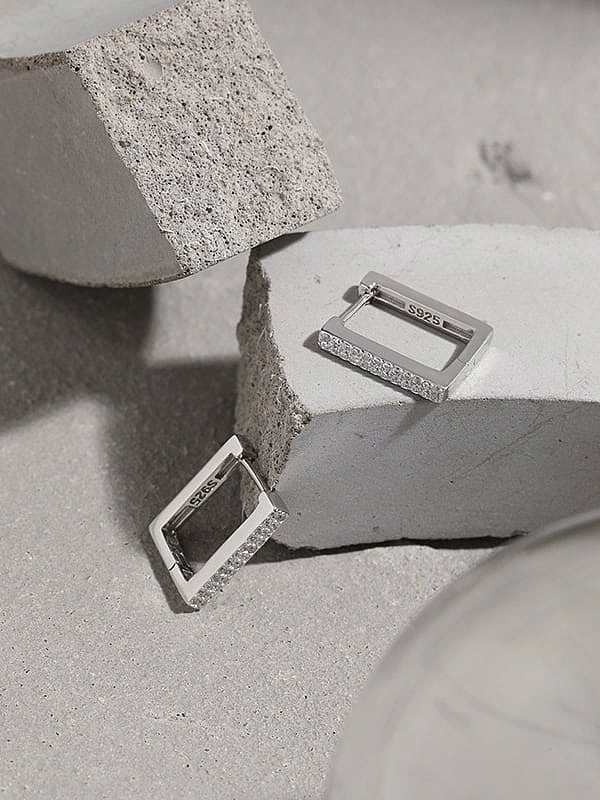حلق هوجي من الفضة الإسترليني عيار 925 بتصميم هندسي عتيق