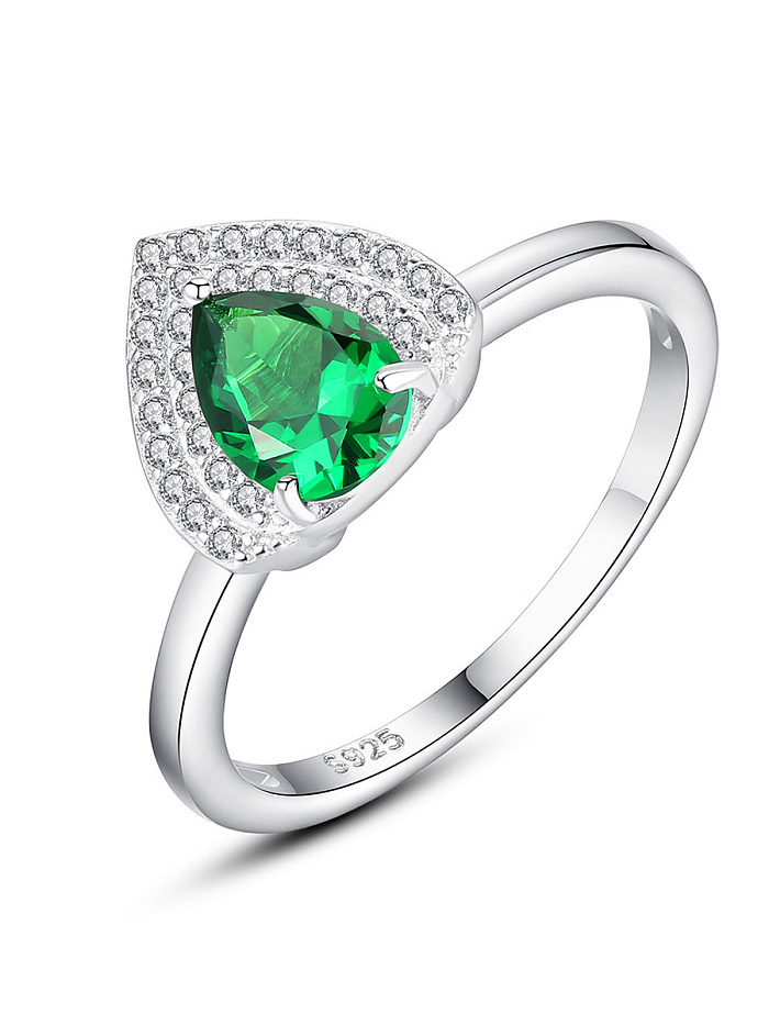 925 Sterling Silver With Cubic Zirconia Delicate Heart Band Rings