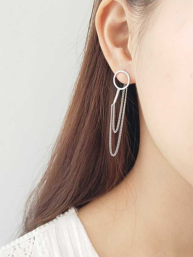 925 Sterling Silver Geometric Trend Chandelier Earring