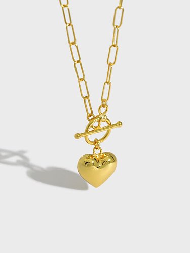 Collier pendentif minimaliste coeur en argent sterling 925